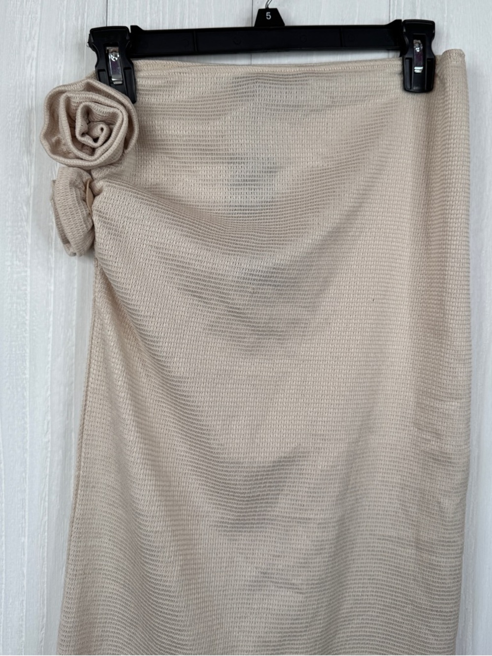 Lioness Cream Maxi Skirt with Side Rosette Detail - Picture 4 of 11
